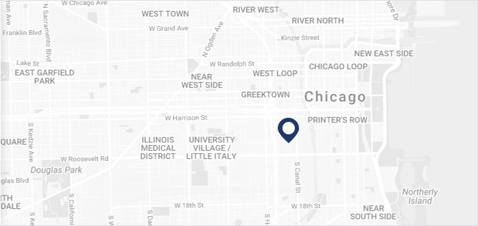 Contact Map of Downtown Chicago, Illinois | Skoufis Capital Office
